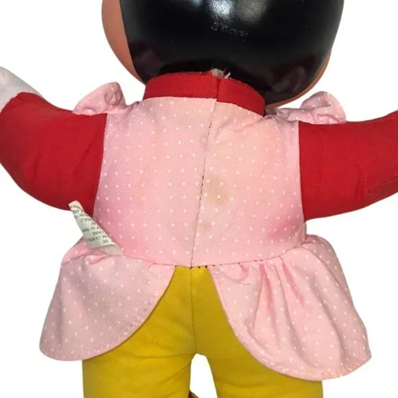 Vintage Mattel Disney 1989 Minnie Mouse Clubhouse Learn To Dress Me Pink Doll - Picture 8 of 11